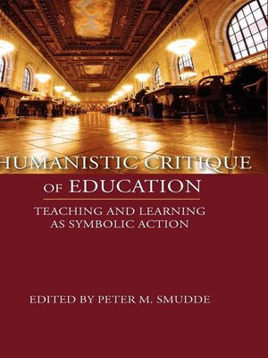 cover image of Humanistic Critique of Education